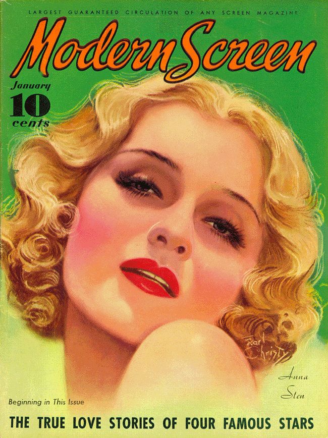 MODERN SCREEN magazine cover Issue 50 January 1935